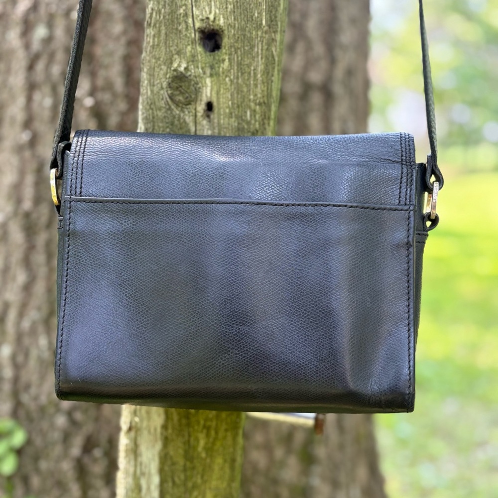 Vintage 80s Longchamp Leather Crossbody Bag - Picture 5 of 13